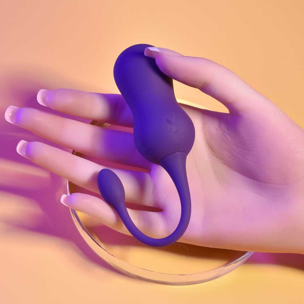 Playboy Pleasure DOUBLE TIME - Purple USB Rechargeable Vibrating Kegel Balls - Hush Store Sydney 