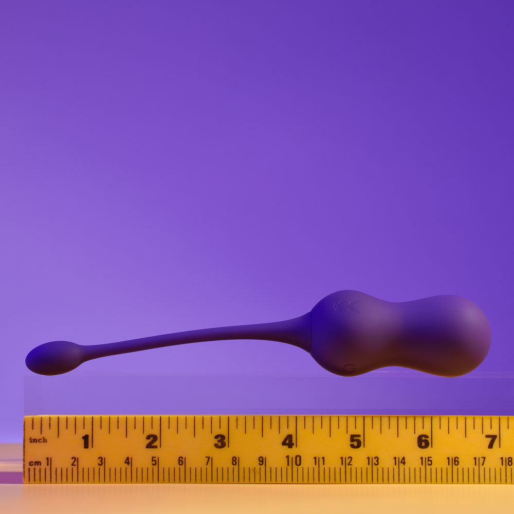 Playboy Pleasure DOUBLE TIME - Purple USB Rechargeable Vibrating Kegel Balls - Hush Store Sydney 