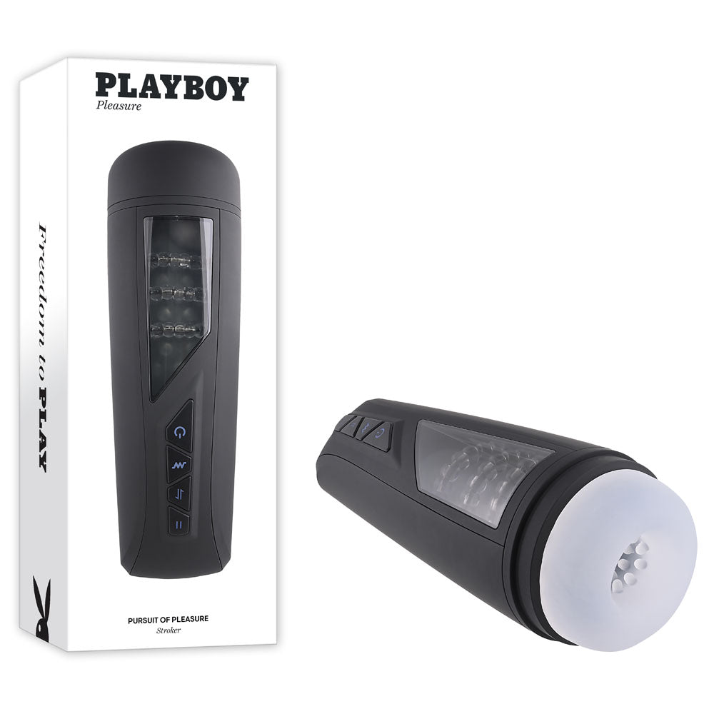 Playboy Pleasure PURSUIT OF PLEASURE - USB Rechargeable Vibrating Stroker - Hush Store Sydney 