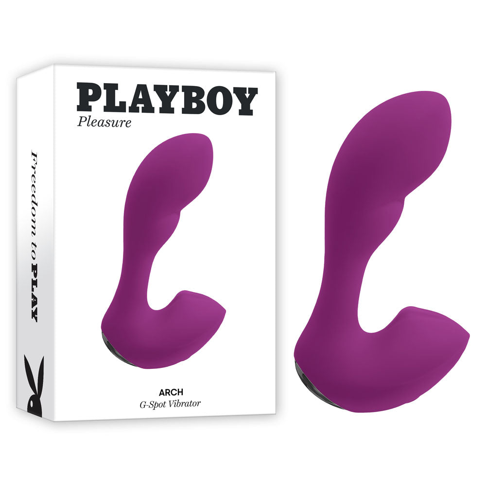 Playboy Pleasure ARCH - Purple 14.1 cm USB Rechargeable G-Spot Vibrator - Hush Store Sydney 