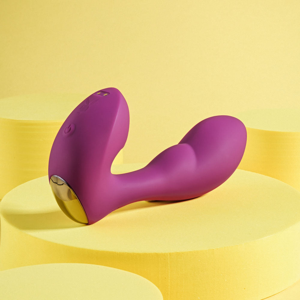 Playboy Pleasure ARCH - Purple 14.1 cm USB Rechargeable G-Spot Vibrator - Hush Store Sydney 