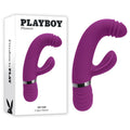 Playboy Pleasure TAP THAT - Purple 16.5 cm USB Rechargebale Rabbit Vibrator - Hush Store Sydney 