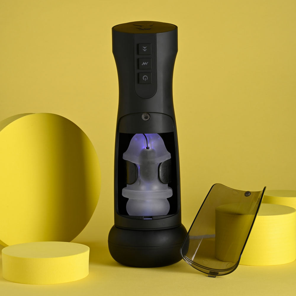 Playboy Pleasure END GAME - USB Rechargeable Vibrating & Self Sanitising Stroker - Hush Store Sydney 