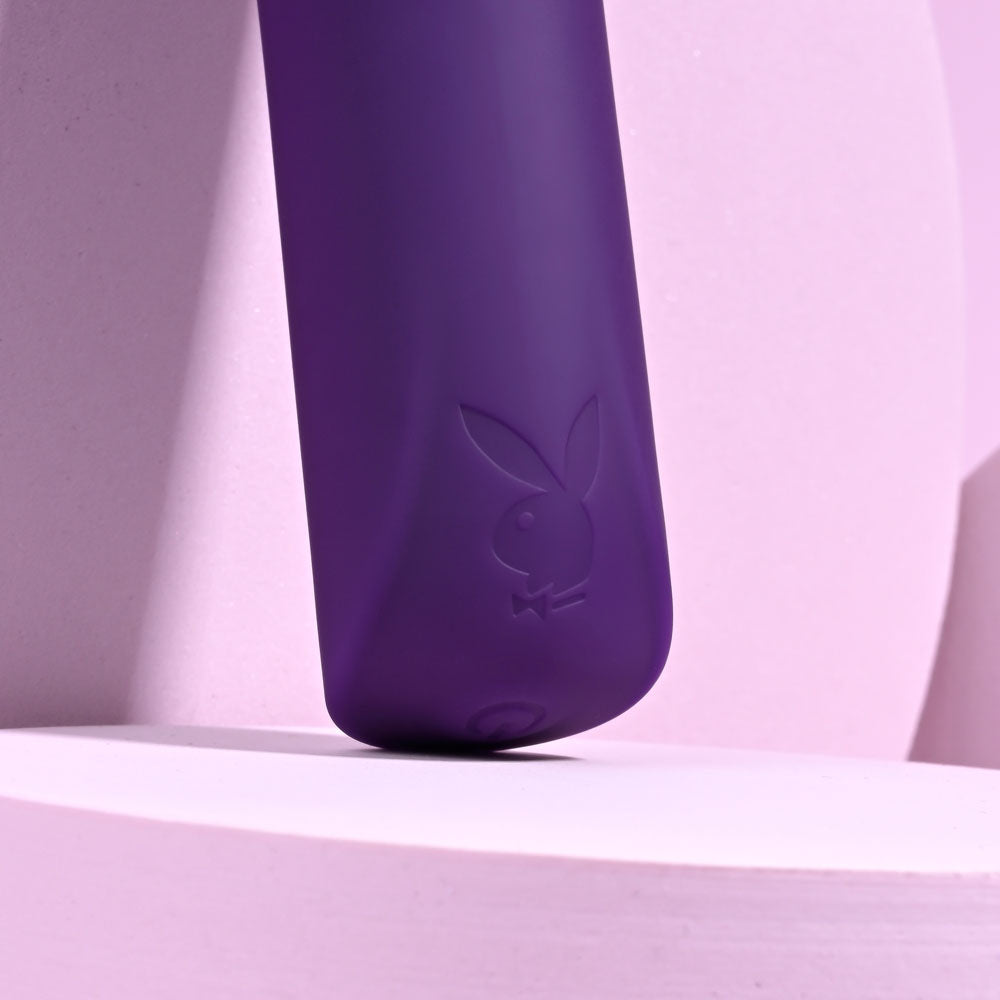 Playboy Pleasure ONE & ONLY - Purple 12 cm USB Rechargeable Bullet - Hush Store Sydney 