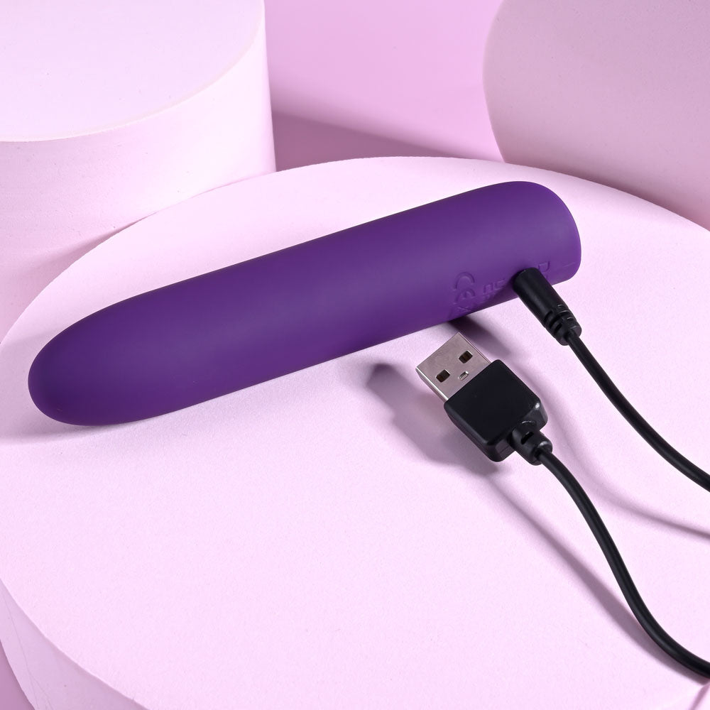 Playboy Pleasure ONE & ONLY - Purple 12 cm USB Rechargeable Bullet - Hush Store Sydney 