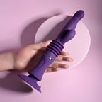 Playboy Pleasure HOPPY ENDING - Purple 29.2 cm USB Rechargeable Thrusting Rabbit Vibrator - Hush Store Sydney 