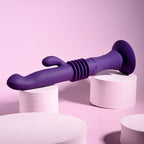 Playboy Pleasure HOPPY ENDING - Purple 29.2 cm USB Rechargeable Thrusting Rabbit Vibrator - Hush Store Sydney 