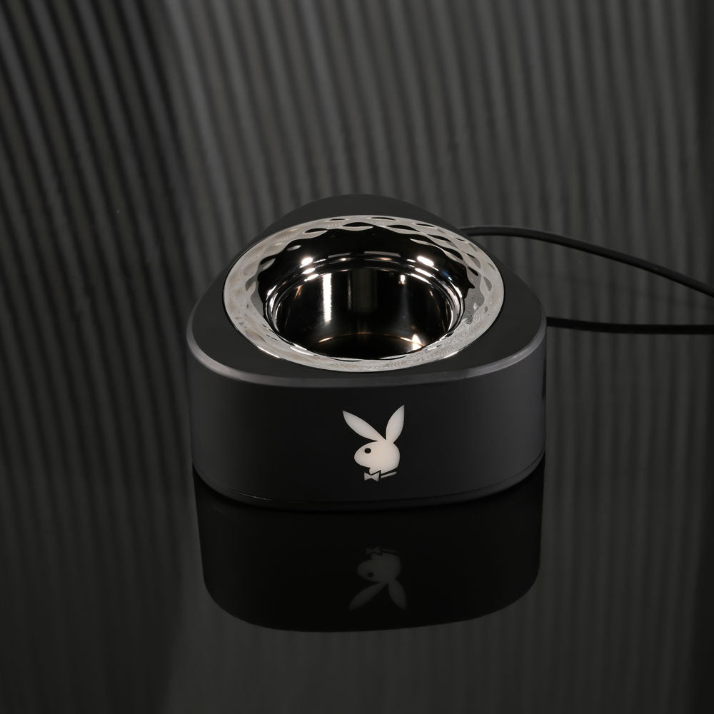 Playboy Pleasure PLEASURE ZONE - Black 21.4 cm Rechargeable Vibrator with USB Charging Dock - Hush Store Sydney 