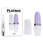Playboy Pleasure GETAWAY - White/Purple 14.2 cm USB Rechargeable Tapping Stimulator - Hush Store Sydney 