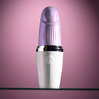 Playboy Pleasure GETAWAY - White/Purple 14.2 cm USB Rechargeable Tapping Stimulator - Hush Store Sydney 