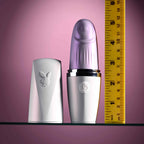 Playboy Pleasure GETAWAY - White/Purple 14.2 cm USB Rechargeable Tapping Stimulator - Hush Store Sydney 