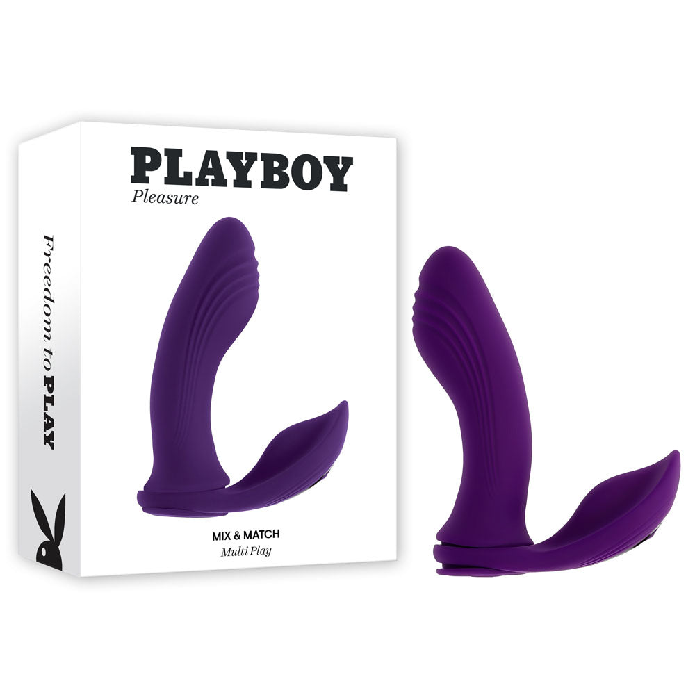 Playboy Pleasure MIX & MATCH - Purple USB Rechargeable with C-Ring Attachment - Hush Store Sydney 