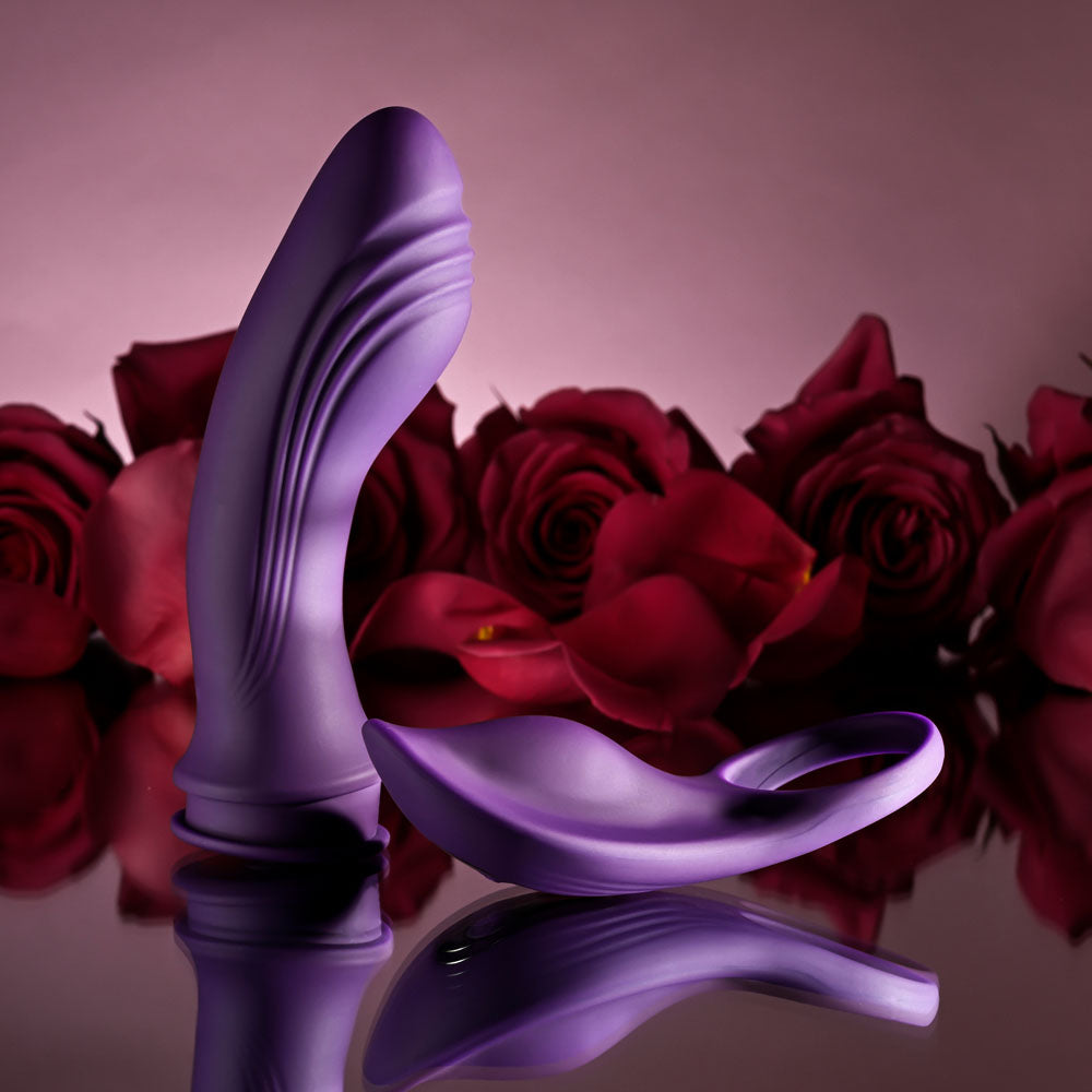 Playboy Pleasure MIX & MATCH - Purple USB Rechargeable with C-Ring Attachment - Hush Store Sydney 