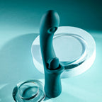 Playboy Pleasure HARMONY - Blue 22.9 cm USB Rechargeable Vibrator with Clitoral Flicker - Hush Store Sydney 