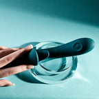 Playboy Pleasure HARMONY - Blue 22.9 cm USB Rechargeable Vibrator with Clitoral Flicker - Hush Store Sydney 
