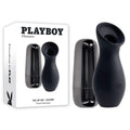 Playboy Pleasure THE JET SET - SUCKER - Black 10.3 cm Sucking Stimulator with Rechargeable Charging Case - Hush Store Sydney 