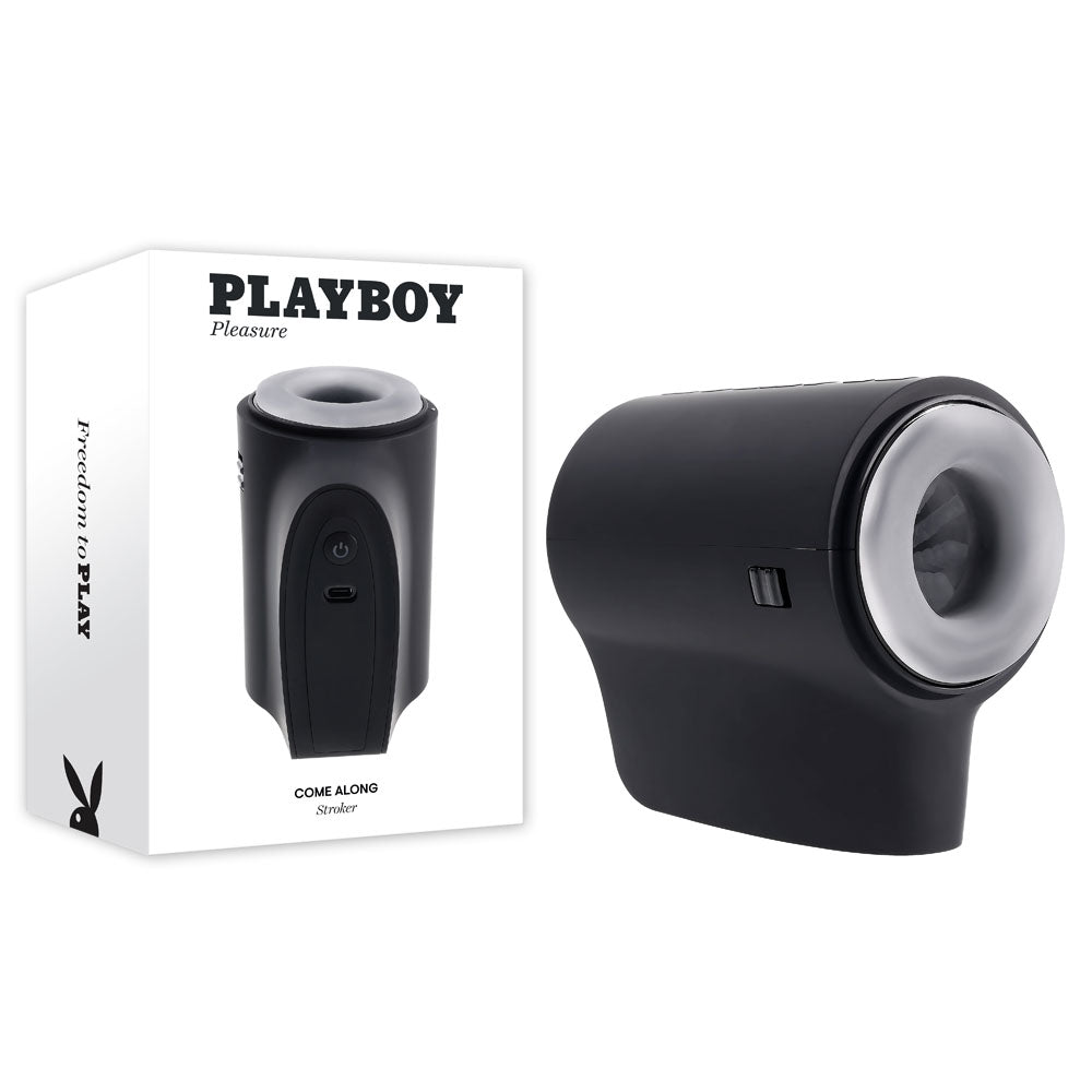 Playboy Pleasure COME ALONG - USB Rechargeable Vibrating Stroker - Hush Store Sydney 