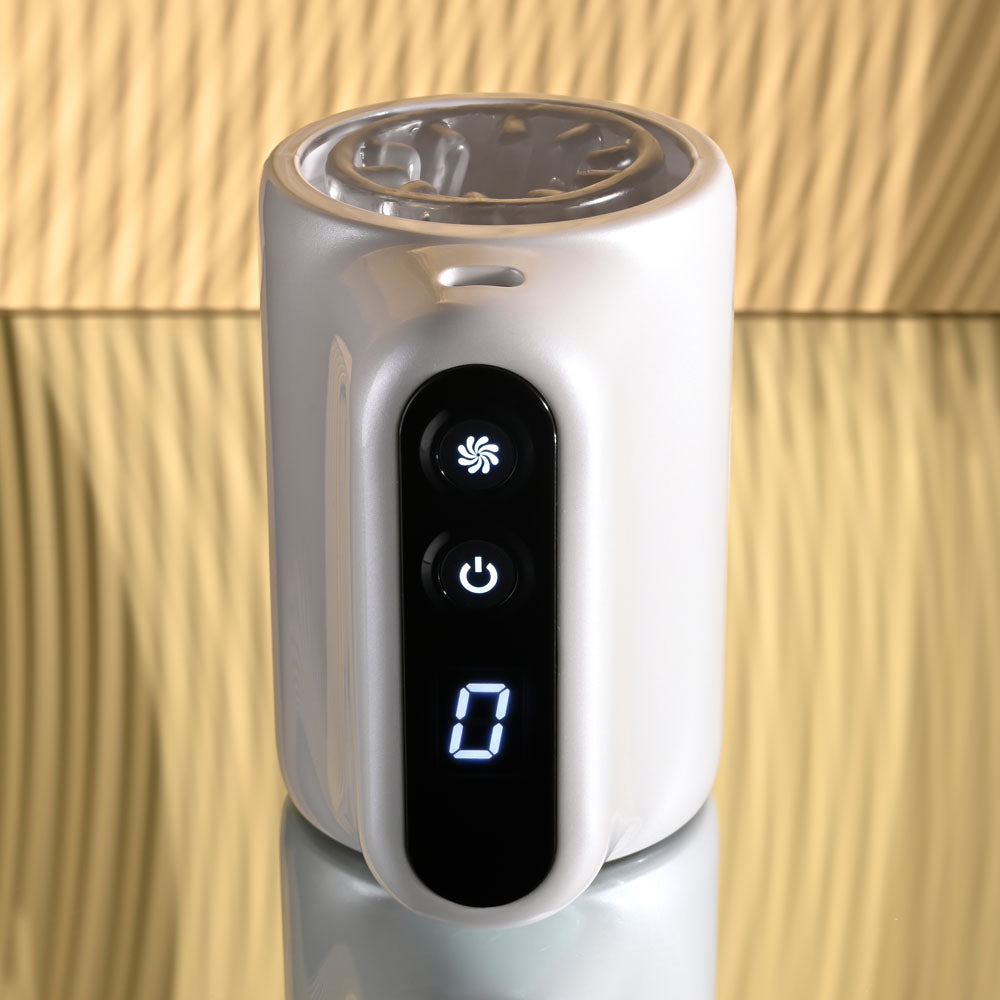 Playboy Pleasure SPIN DOCTOR - White USB Rechargeable Vibrating & Spinning Stroker - Hush Store Sydney 