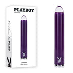 Playboy Pleasure AMETHYST - Purple 12.4 cm USB Rechargeable Glass Tipped Mini Vibrator - Hush Store Sydney 