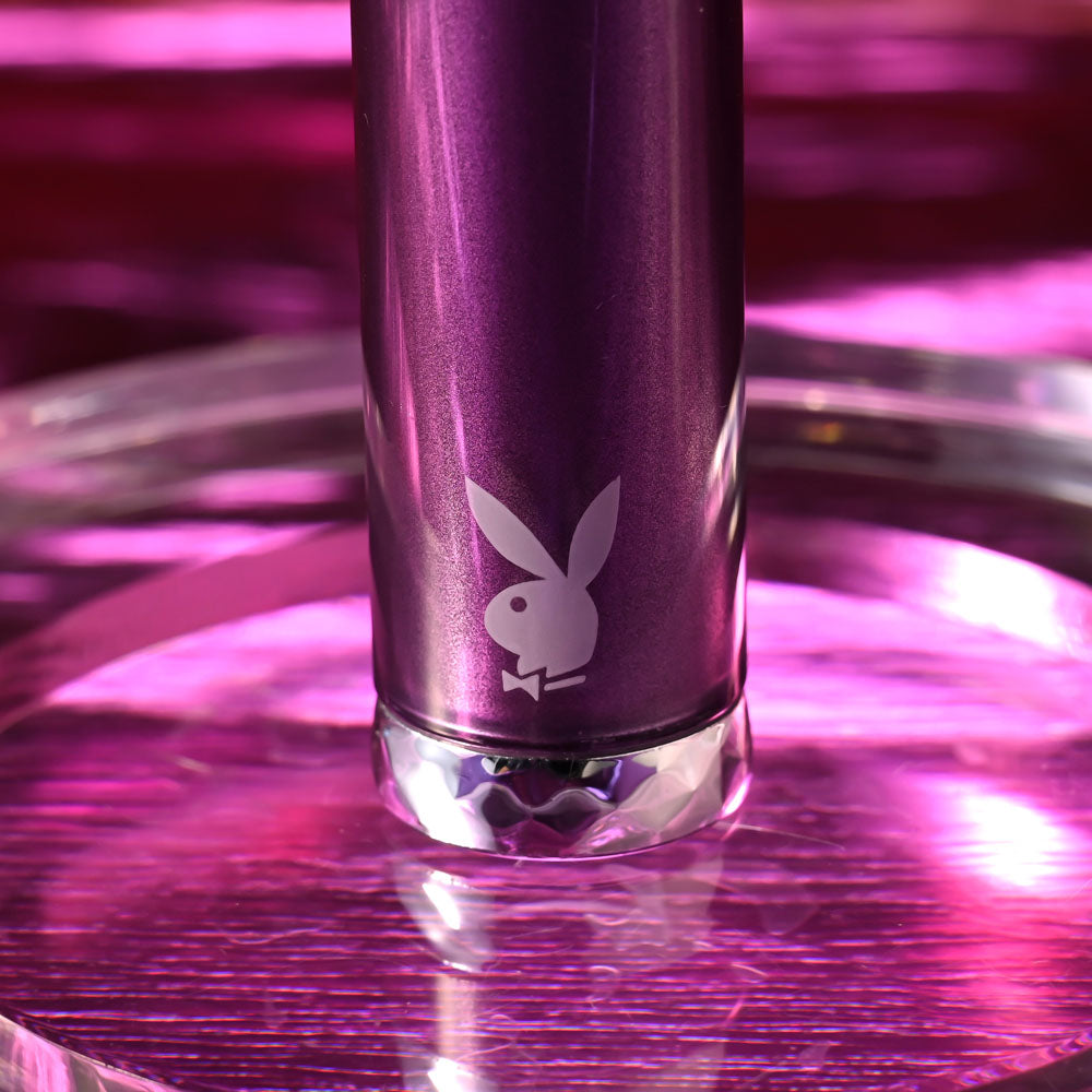 Playboy Pleasure AMETHYST - Purple 12.4 cm USB Rechargeable Glass Tipped Mini Vibrator - Hush Store Sydney 