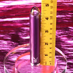 Playboy Pleasure AMETHYST - Purple 12.4 cm USB Rechargeable Glass Tipped Mini Vibrator - Hush Store Sydney 