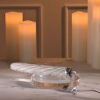 Playboy Pleasure IN A TWIST - White Glass 17.5 cm USB Rechargeable Vibrator - Hush Store Sydney 