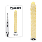 Playboy Pleasure TWIST OF FATE - Yellow Glass 17.5 cm USB Rechargeable Vibrator - Hush Store Sydney 