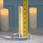 Playboy Pleasure TWIST OF FATE - Yellow Glass 17.5 cm USB Rechargeable Vibrator - Hush Store Sydney 