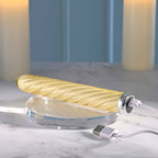 Playboy Pleasure TWIST OF FATE - Yellow Glass 17.5 cm USB Rechargeable Vibrator - Hush Store Sydney 
