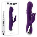 Playboy Pleasure BUNNY PUNCH - Purple 24.4 cm USB Rechargeable Twirling Rabbit Vibrator - Hush Store Sydney 