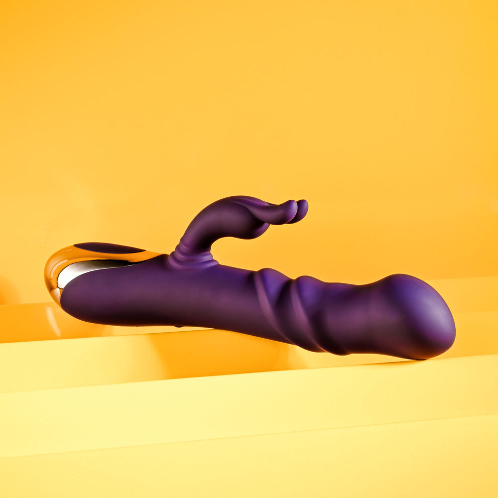 Playboy Pleasure BUNNY PUNCH - Purple 24.4 cm USB Rechargeable Twirling Rabbit Vibrator
