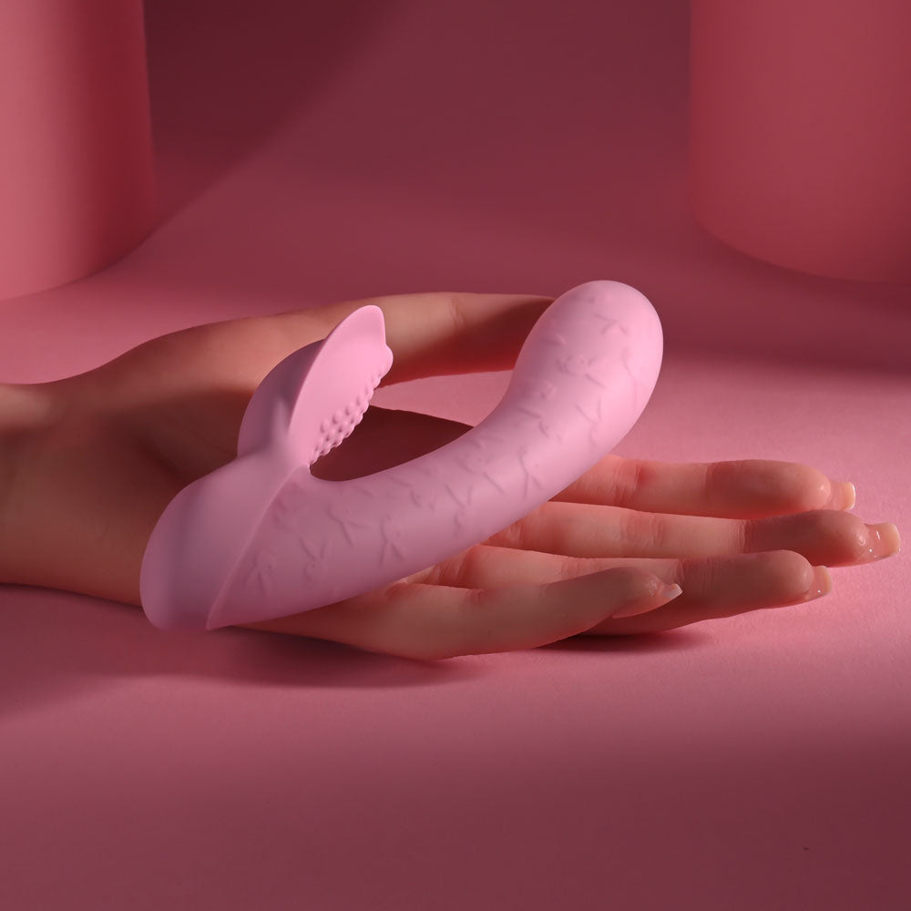 Pink 15.2 cm USB Rechargeable Rabbit Vibrator - Hush Store Sydney