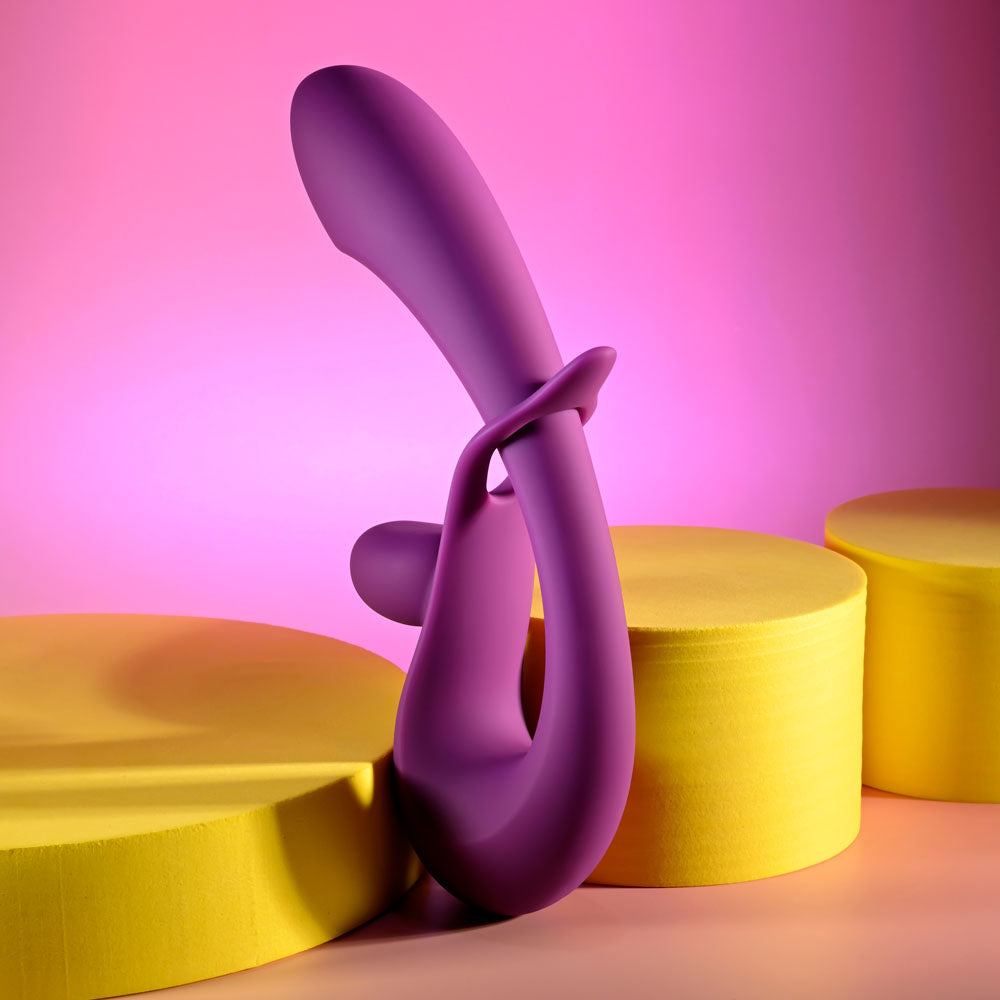 Playboy Pleasure CHA CHA SLIDE - Purple 20 cm USB Rechargeable Rabbit Vibrator