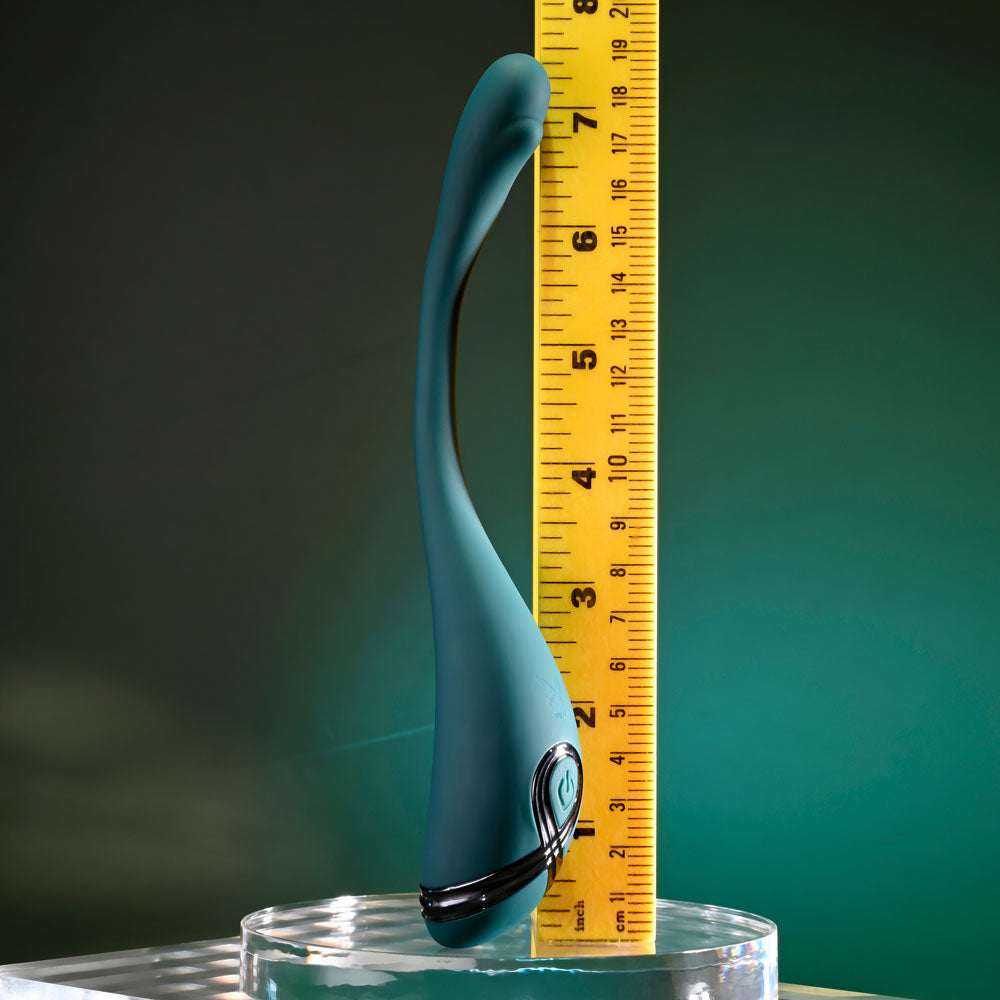 Playboy Pleasure PINPOINT PERFECTION - Green 19.3 cm USB Rechargeable Poseable Vibrator - Hush Store Sydney 