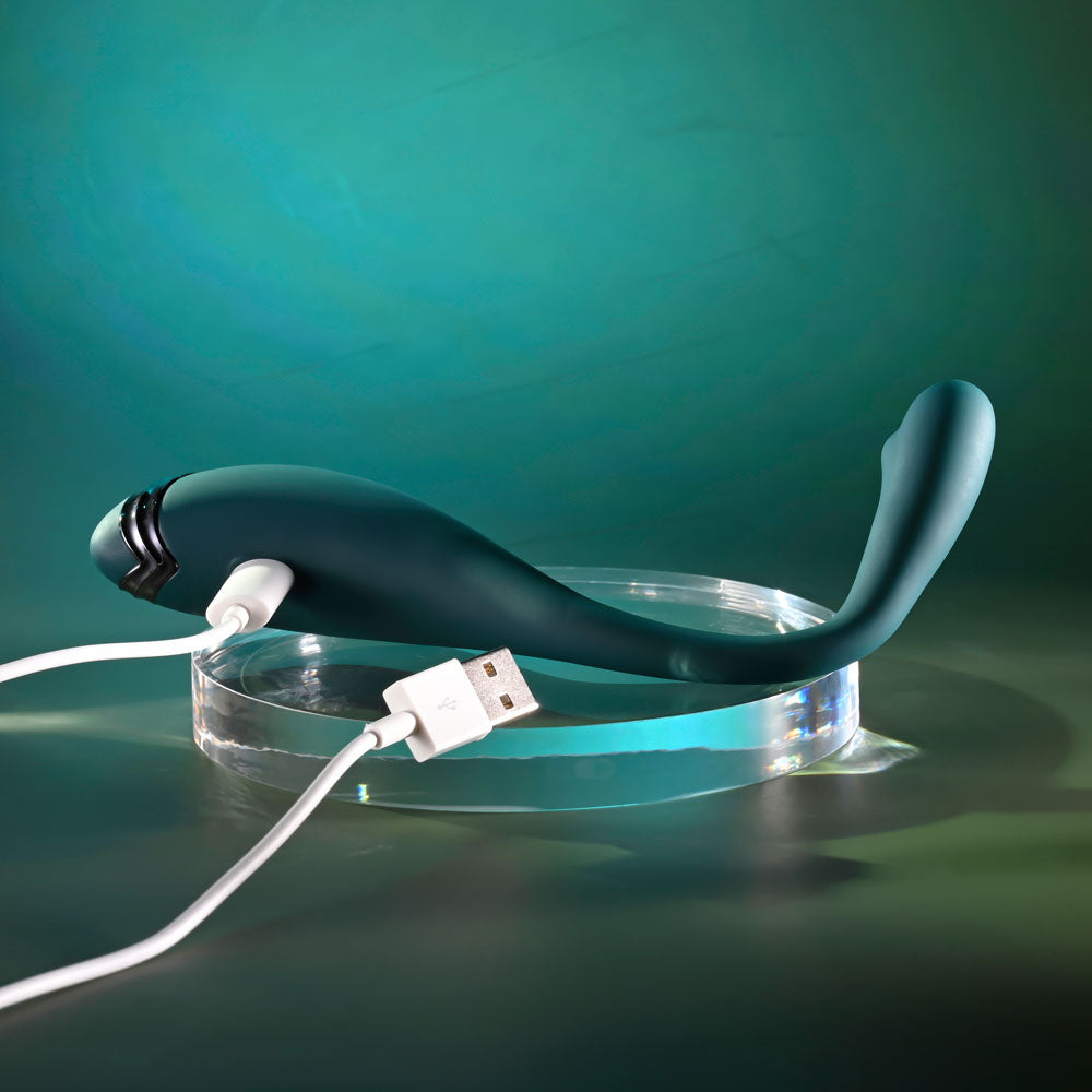 Playboy Pleasure PINPOINT PERFECTION - Green 19.3 cm USB Rechargeable Poseable Vibrator - Hush Store Sydney 