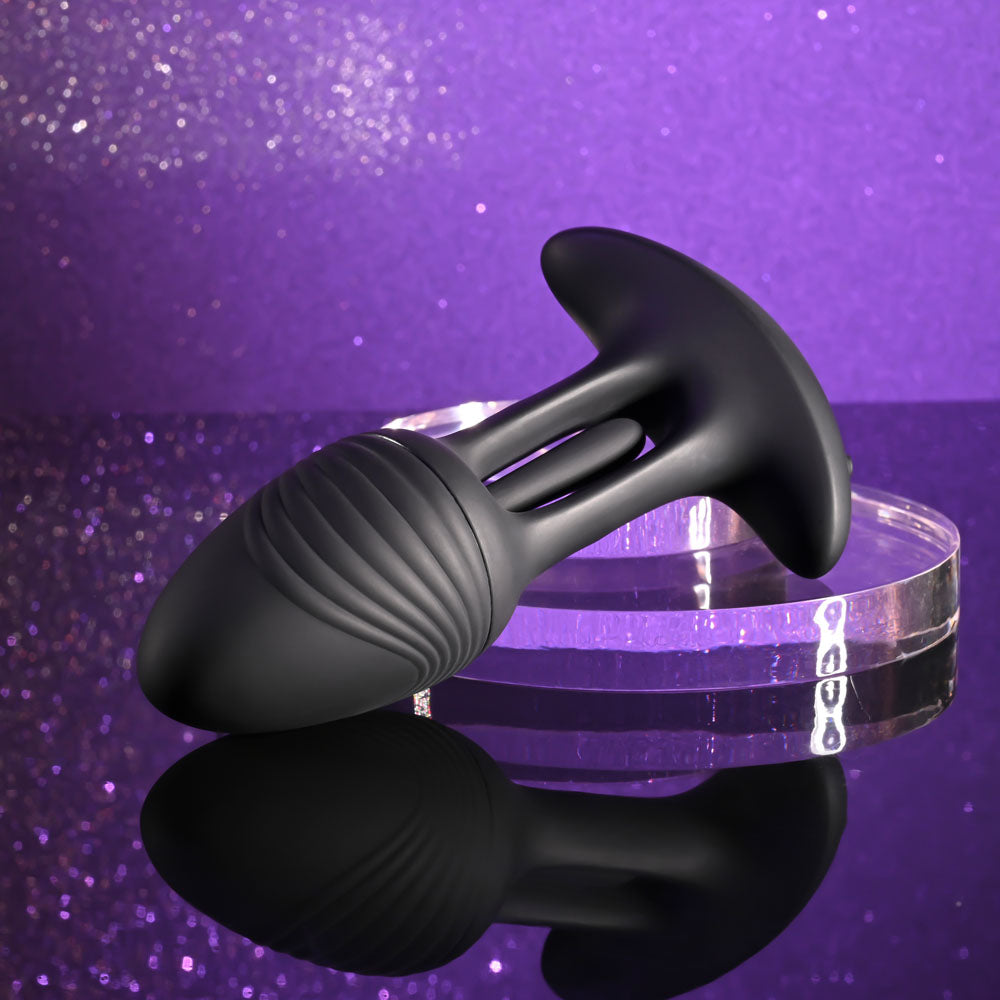 Playboy Pleasure RIM SHOT - Black 11.4 cm USB Rechargeable Vibrating Butt Plug - Hush Store Sydney 