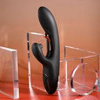 Playboy Pleasure AUREUS - Black 22.7 cm USB Rechargeable Rabbit Vibrator with Internal Flicker