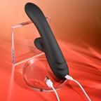 Playboy Pleasure AUREUS - Black 22.7 cm USB Rechargeable Rabbit Vibrator with Internal Flicker