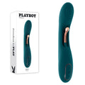 Playboy Pleasure AURELIE - Green 22.7 cm USB Rechargeable Vibrator with Internal Flicker - Hush Store Sydney 