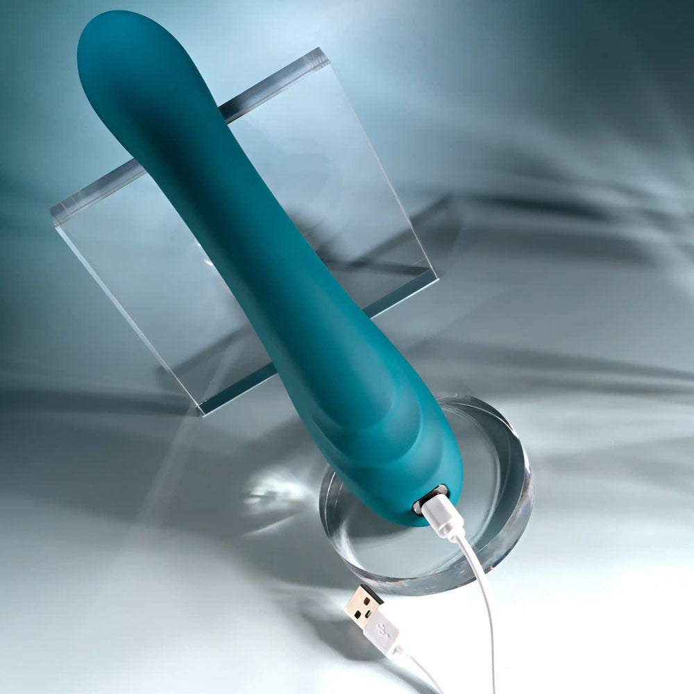 Playboy Pleasure AURELIE - Green 22.7 cm USB Rechargeable Vibrator with Internal Flicker - Hush Store Sydney 