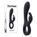 Playboy Pleasure LATE NIGHT BUNNY - Black 20 cm USB Rechargeable Rabbit Vibrator - Hush Store Sydney 