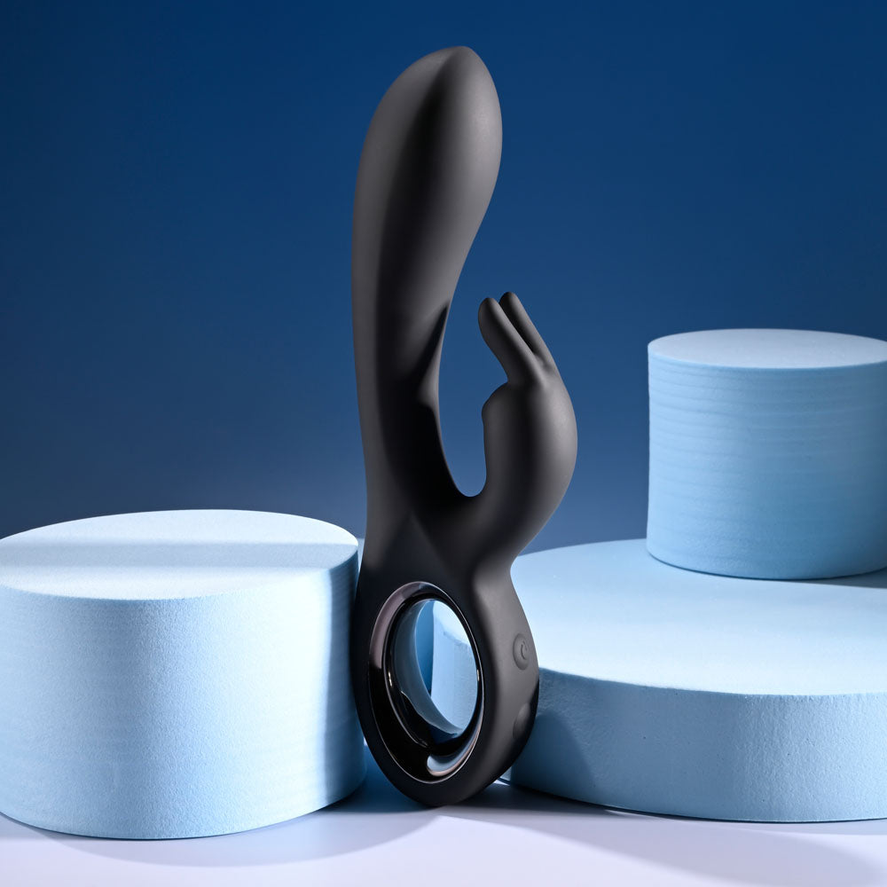 Playboy Pleasure LATE NIGHT BUNNY - Black 20 cm USB Rechargeable Rabbit Vibrator