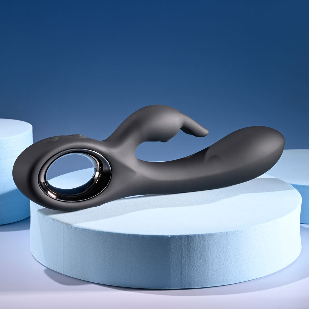 Playboy Pleasure LATE NIGHT BUNNY - Black 20 cm USB Rechargeable Rabbit Vibrator