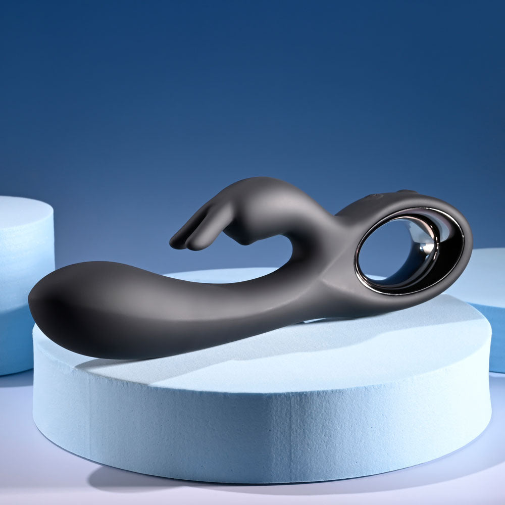 Playboy Pleasure LATE NIGHT BUNNY - Black 20 cm USB Rechargeable Rabbit Vibrator