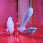 Playboy Pleasure LILAC FANTASY - Purple 13.5 cm USB Rechargeable Tapping Vibrator with Remote