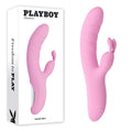 Playboy Pleasure RUB ME RIGHT - Pink 23.2 cm USB Rechargeable Thrusting Rabbit Vibrator - Hush Store Sydney 