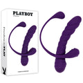 Playboy Pleasure TWISTED PLAYGROUND - Purple USB Rechargeable Vibrator and Cock Ring Kit - Hush Store Sydney 