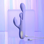 Playboy Pleasure NUBBIN RUBBIN - Purple 24.1 cm USB Rechargeable Thrusting Rabbit Vibrator