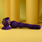Purple 23.9 cm USB Rechargeable Wiggling Vibrator - Hush Store Sydney