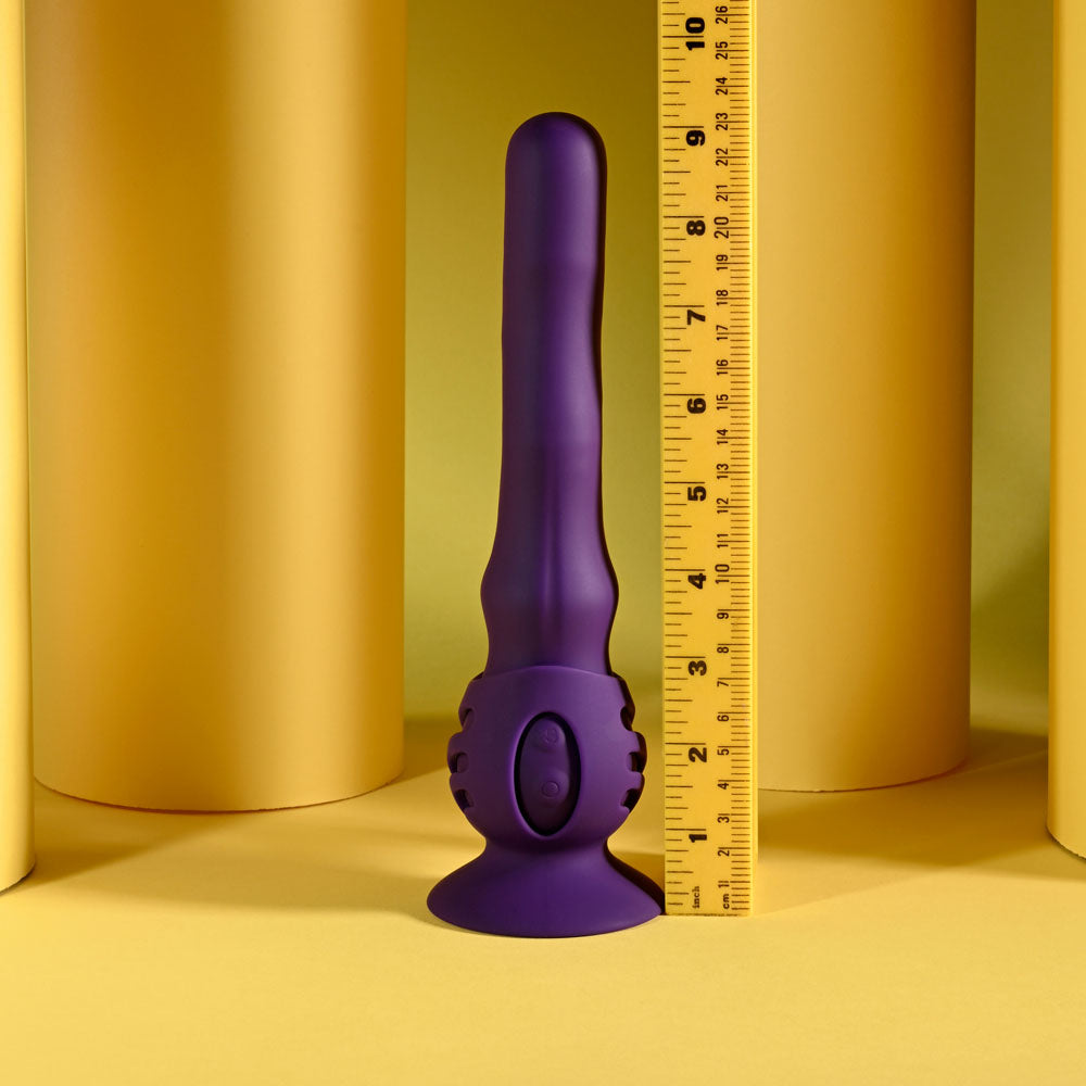 Purple 23.9 cm USB Rechargeable Wiggling Vibrator - Hush Store Sydney